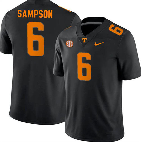 Tennessee Volunteers #6 Dylan Sampson College Football Jerseys Stitched Sale-Black